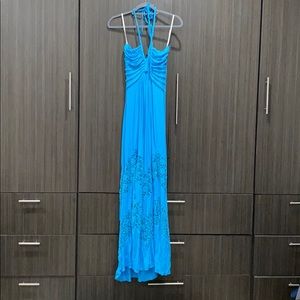Sky Long maxi Blue mermaid style dress